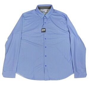 Twillory Athleisure Blue Geometric Button Down Shirt 2XL TFW22AES016T Mens NEW